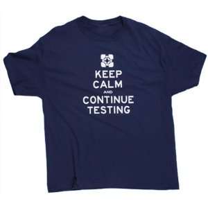    Portal 2 Keep Calm Premium Navy T Shirt: X Large: Toys & Games
