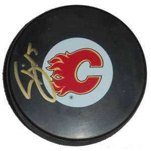  Tim Jackman Signed Calgary Flames Hockey Puck Sports 