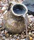 Tipped Vase Fountain water feature tilted pot garden landscape decor 