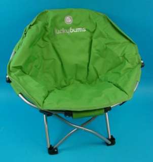 LIME GREEN LUCKY BUMS KIDS FOLDING CAMPING CHAIR & BAG  