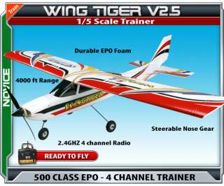 Parkflyer RC Wing Tiger V2.5 Trainer Airplane Brushless  