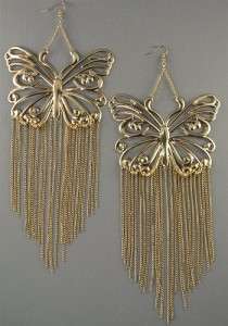   Inspired Evelyn Butterfly Long Chain Dangle Earring Basketball Wives