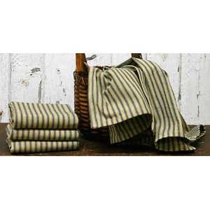  Set of 6 Pillow Ticking Striped 100% Cotton Natural 