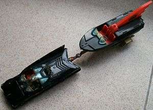 Batimobile and Batboat by Corgi 26 cm. in large both  