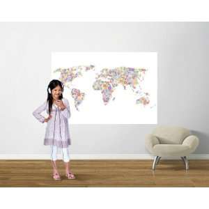  Peace & Love World Map Bright Easy Up Mural: Home 