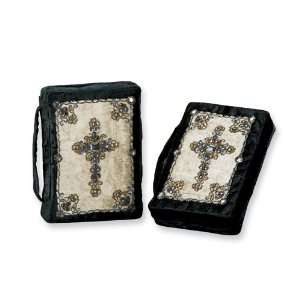  Medium Black Jeweled Bible Cover Jewelry