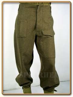 The Royal Canadian army Battle Dress trousers were a fly fronted pant 