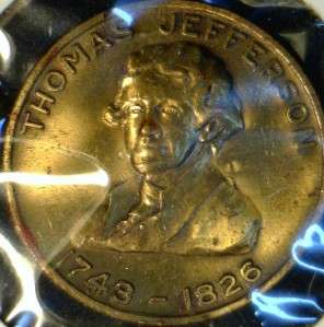 Thomas Jefferson Monticello Version #2 Commemorative Bronze Medal 