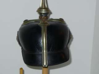 WWI Bayern Bavaria Officers Pickelhaube German Fluted Spike Helmet 