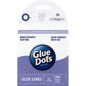  Glue Dots 1 Glue Line Roll 200 Clear Lines (G22263): Arts 
