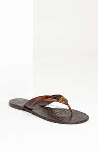 NEW Tory Burch Leopard Patent Leather Thora Sandal  