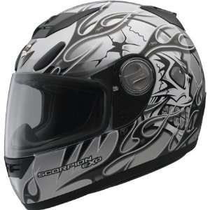   EXO 700 Crack Head Full Face Helmet Large  Silver: Automotive