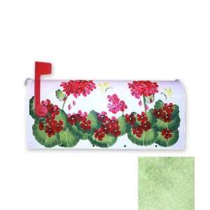  Red Geranium Mailbox (Green) (9H x 6.85W x 20D) Patio 