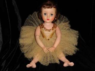 BCB Vintage Alexander Elise Ballerina Dancer Doll Tagged Gold Tutu 