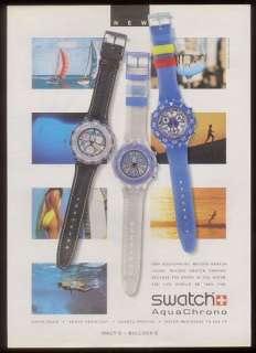 1994 Swatch Aquachrono diving watch photo print ad  