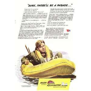  1944 WWII Ad Nash Kelvinator Lost at Sea Sure Theryll Be 