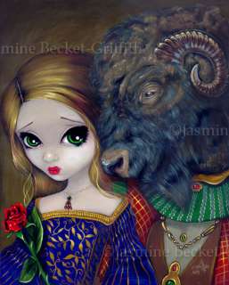 Beauty and the Beast a beautiful 8x10 fantasy print