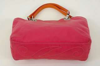 Brighton Pink Leather Orchard Heart Satchel Bag / Purse  