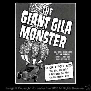 Giant Gila Monster Shirt MST3K Drive in Campy Horror  