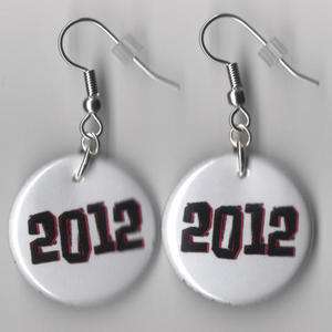 2012 Earrings dangle style class of year eow black red bedrock  