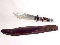 FANTASTIC WW 2 THEATER MADE FIGHTING KNIFE & SCABBARD  