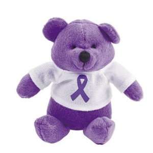  Plush Purple Awareness Ribbon Bears   Novelty Toys & Plush 