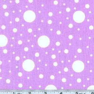  54 Wide Flamenco Polka Dots Cotton Lilac Fabric By The 