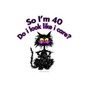  40th Birthday Cat Gifts Greeting Card: Health & Personal 