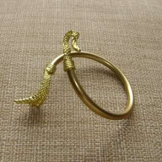 Vintage brass 3D NAGA snake tail Asian bracelet/bangle  