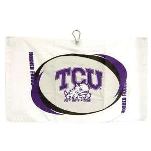 : Texas Christian TCU Horned Frogs Hemmed Golf Bag Hand/Kitchen Towel 