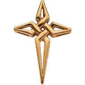  14kt Gold Cross Gold and Diamond Source Jewelry