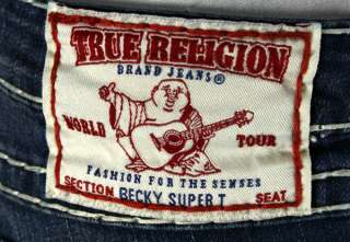 PLEASE NOTE: LIKE MANY TRUE RELIGION JEANS WITH A DARKER WASH SOME 
