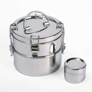  2 Tier Stainless Steel Food Carrier: Kitchen & Dining