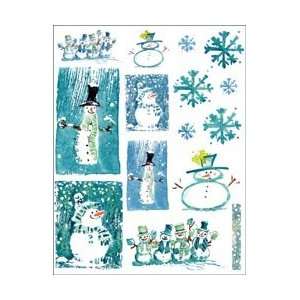   Black Christmas Sticker Sheet 7X9 Joyous Season; 4 Items/Order Arts