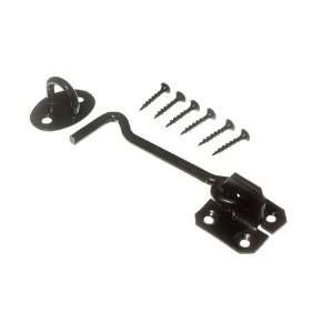  CABIN HOOK AND EYE 100MM 4 INCH BLACK JAPANNED WITH SCREWS 