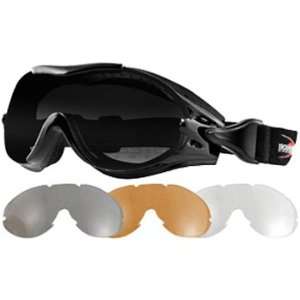   Sunglasses/Goggles   Black/Anti Fog Smoked, Amber, Clear / One Size