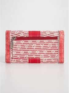 NEW GUESS RED / STONE LOOKOUT WALLET CLUTCH PURSE  