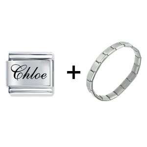    Edwardian Script Font Name Chloe Italian Charm: Pugster: Jewelry