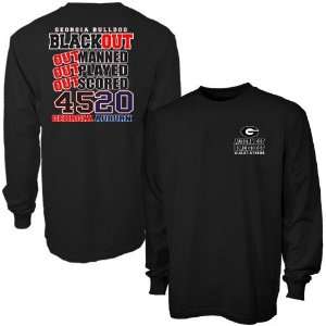   Tigers Black Blacked Out Long Sleeve Score T shirt