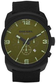   Green chronograph dial. Quartz movement. Water resistant to 50 meters