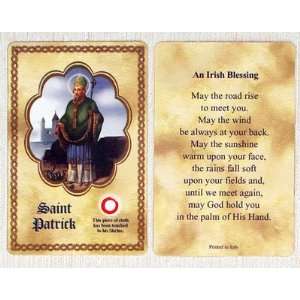  Saint/St Patrick Relic Holy Card Patron of Ireland Made in 