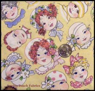 OOP 2007 Loralie Baby Face Children Fabric FQ 18x22  