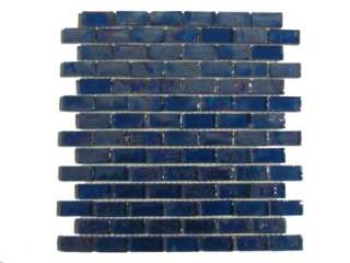 Candy Blue Iridescent Subway Mosaic Glass Tile / 33 sq ft / Kitchen 