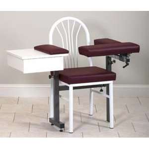  Blood drawing chair with upholstered seat, drawer & flip 
