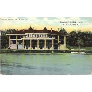 1908 Vintage Postcard   Pavilion   Miller Park   Bloomington Illinois