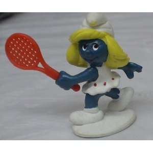  Vintage Pvc Figure : Smurfs Smurfette Tennis: Toys & Games