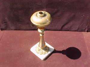 EARLY 19TH CENTURY ORNATE SOLAR LAMP BASE w MARBLE  