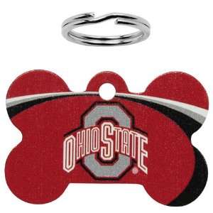  NCAA Ohio State Buckeyes Bone Engravable Pet ID Tag: Pet 