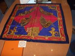 Authentic Hermes Scarf Carre 100% Silk Les Bisson NR  