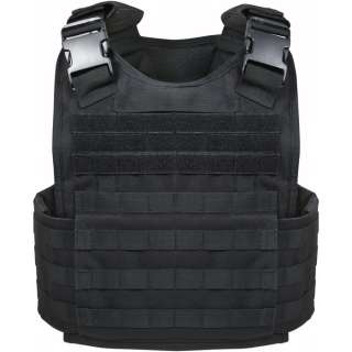 Black Tactical MOLLE Plate Carrier Military Security Vest  